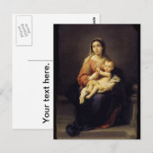 Madonna en Child - Virgin Mary - Murillo Briefkaart (Voorkant / Achterkant)