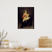 Madonna en Child - Virgin Mary - Murillo Poster (Keuken)