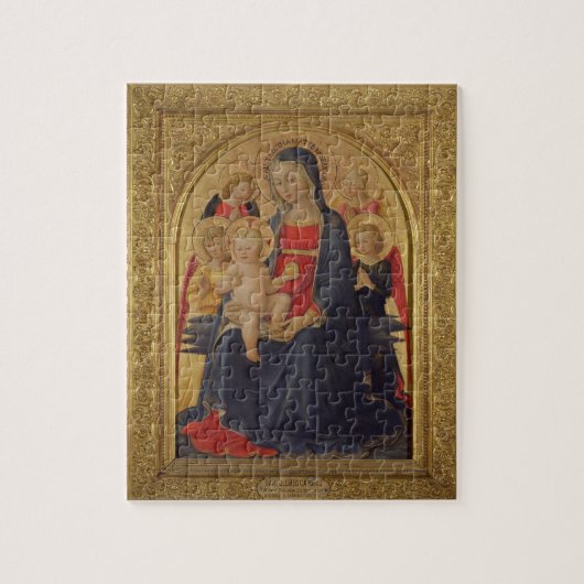 Madonna en Child with Angels, c.1467 (olie op deel Legpuzzel (Verticaal)