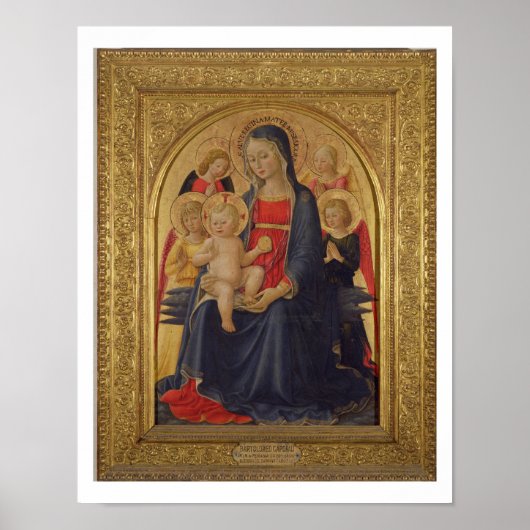 Madonna en Child with Angels, c.1467 (olie op deel Poster (Voorkant)