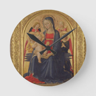 Madonna en Child with Angels, c.1467 (olie op deel Ronde Klok