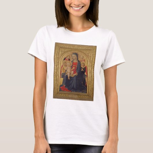 Madonna en Child with Angels, c.1467 (olie op deel T-shirt (Voorkant)