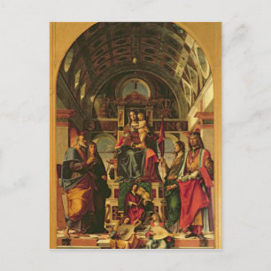 Madonna en Child with Saints, 1499 Briefkaart