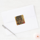 Madonna en Child with Saints, 1499 Vierkante Sticker (Envelop)