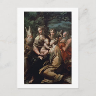 Madonna en Child with Saints, c.1529 (olie op deel Briefkaart