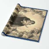MADONNA EN CHRISTMAS GIFT WRAP Bouguereau Cadeaupapier (Uitgerold)