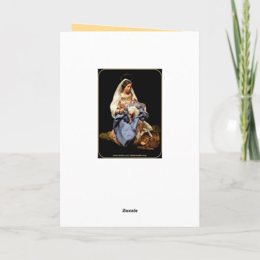 Madonna en Christus Child Feestdagen Kaart (Achterkant)
