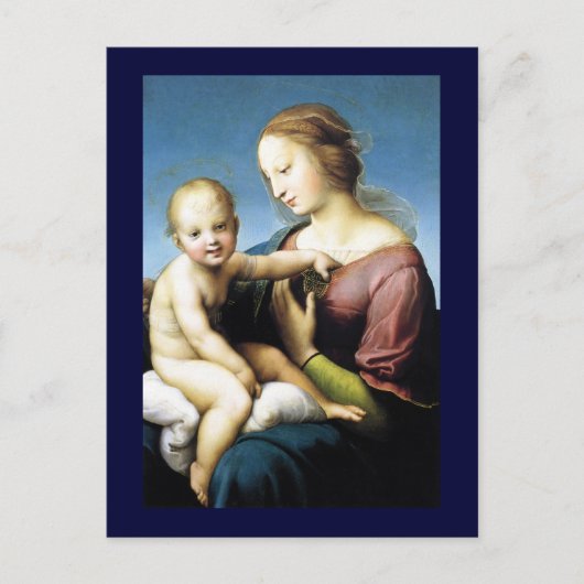 Madonna en Christus Kind buiten Briefkaart (Voorkant)