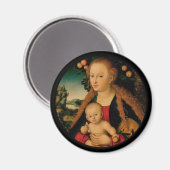 Madonna en Christus Kind onder Apple Tree Magneet (Voorkant / Achterkant)
