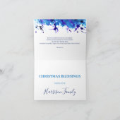 Madonna en de Blauwe waterverf van de Kind Nativit Feestdagen Kaart (Binnen)