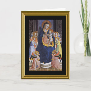 Madonna en de kerstkaart voor kinderen feestdagen kaart