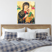 Madonna en goddelijk kind canvas afdruk (Insitu (Slaapkamer))