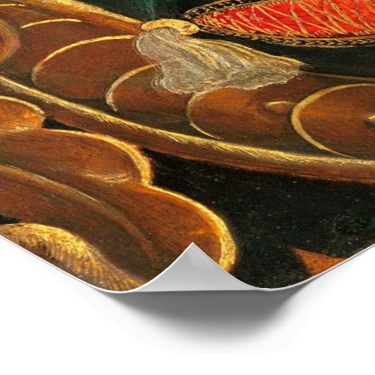 Madonna en haar kind, twee engelen Sandro Botticel Poster (Hoek)