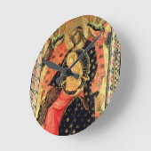 Madonna en het Kind Enthrong met Twee Devout Mense Ronde Klok (Hoek)