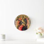 Madonna en het Kind Enthrong met Twee Devout Mense Ronde Klok (Huis)