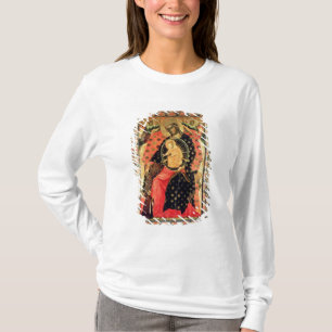 Madonna en het Kind Enthrong met Twee Devout Mense T-shirt