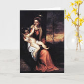 Madonna en het kind in een omgeving van 's avonds kaart (Gele Bloem)