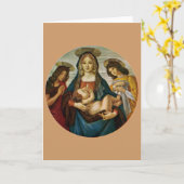 Madonna en het Kind van Botticelli Kaart (Gele Bloem)