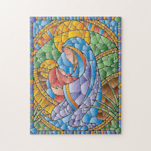 Madonna en Jezus Legpuzzel (Verticaal)