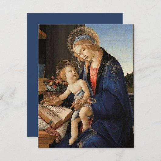 Madonna en Kaart met kerstmis (Voorkant / Achterkant)