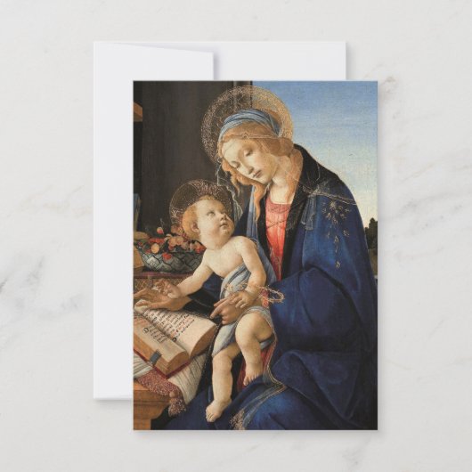 Madonna en Kaart met kerstmis (Voorkant)