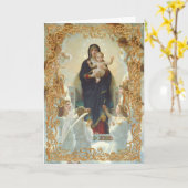 Madonna en Kaart met kerstmis (Gele Bloem)