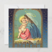 Madonna en Kerstmis Feestdagenkaart (Voorkant)