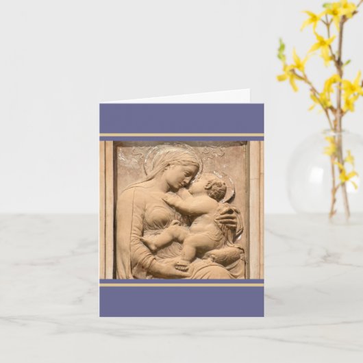 Madonna en Kerstmis Kaart (Gele Bloem)