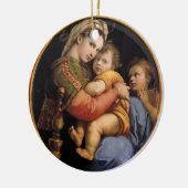 Madonna en kerstversiering voor kinderen keramisch ornament (Links)