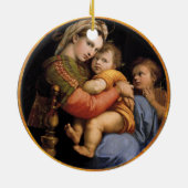 Madonna en kerstversiering voor kinderen keramisch ornament (Achterkant)