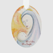 Madonna en kerstversiering voor kinderen ornament (voorkant)