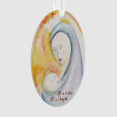 Madonna en kerstversiering voor kinderen ornament (voorkant)