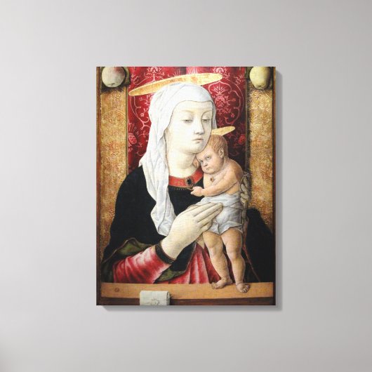 Madonna en Kind 2 - Carlo Crivelli - c1468 Canvas Afdruk (Voorkant)