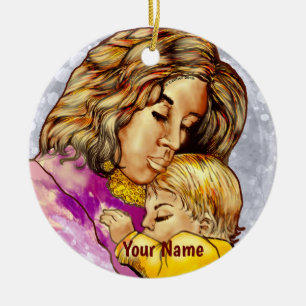 Madonna en kind aangepast ornament