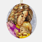 Madonna en kind aangepast ornament (Links)
