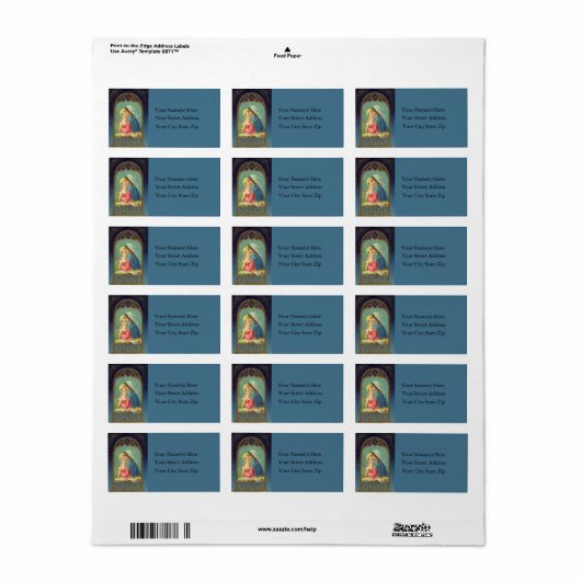 Madonna en kind  adreslabel etiket (Full Sheet)