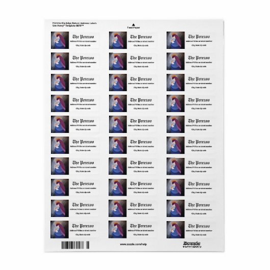 Madonna en kind afbeelding etiket (Full Sheet)