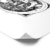 Madonna en kind (archiefpapier afdrukken) poster (Hoek)