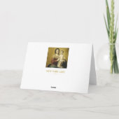 Madonna en kind, beeldende kunst feestdagen kaart (Achterkant)