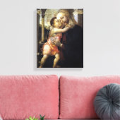 Madonna en Kind  - Botticelli - c1500 Canvas Afdruk (Insitu (Woonkamer))