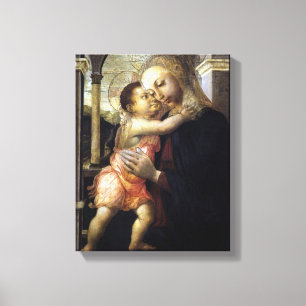 Madonna en Kind  - Botticelli - c1500 Canvas Afdruk