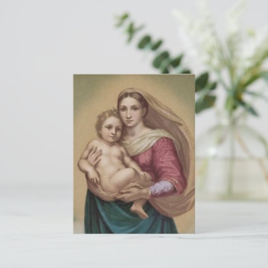 Madonna en kind Briefkaart (Staand voorkant)