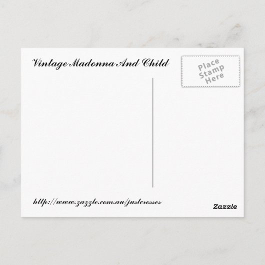  Madonna en kind Briefkaart (Achterkant)
