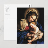 Madonna en kind briefkaart (Voorkant / Achterkant)