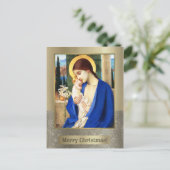 Madonna en kind. Briefkaarten voor fijne kerst (Staand voorkant)