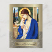 Madonna en kind. Briefkaarten voor fijne kerst (Voorkant)