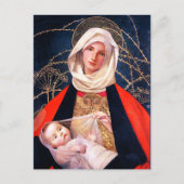 Madonna en kind. Briefkaarten voor fijne kerst (Voorkant)