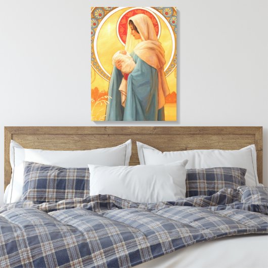 Madonna en kind canvas afdruk (Insitu (Slaapkamer))