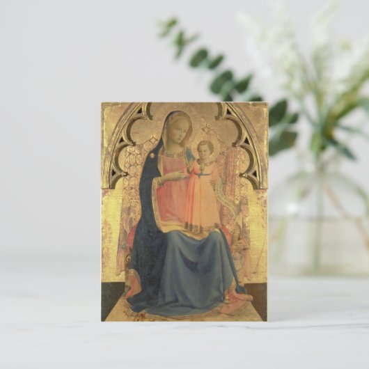 Madonna en Kind, centraal paneel van een triptych Briefkaart (Staand voorkant)