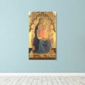 Madonna en Kind, centraal paneel van een triptych Canvas Afdruk (Insitu (Houten vloer))
